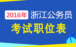 浙江公務(wù)員考試職位表